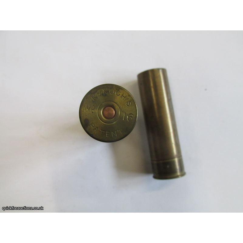 16G KYNOCHS PATENT 2 1/2 inch EMPTY BRASS CASE