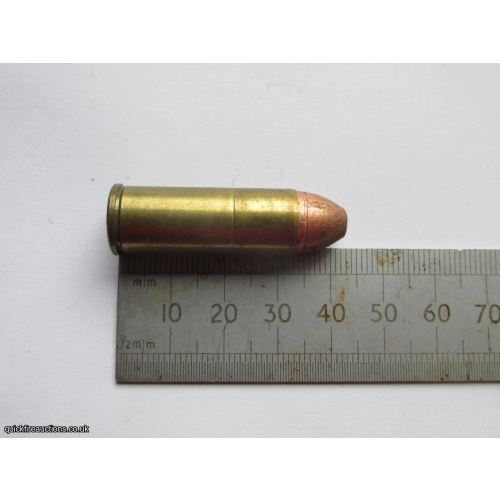 1 X WESTERN 45 COLT COPPER FLAT TIP BULLET INERT