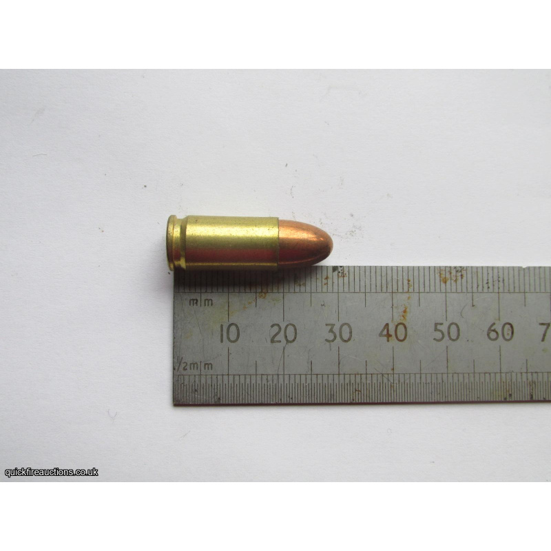 1 X LAPUA 9 MM PARAB COPPER BULLET INERT