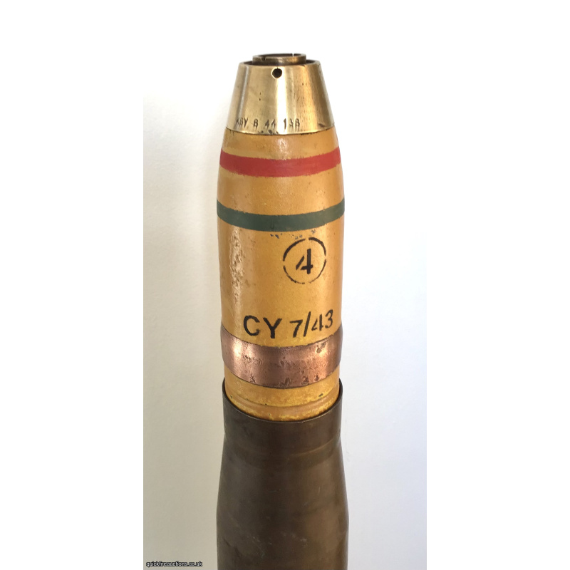 Inert 6pdr 7cwt HE tank & anti tank round