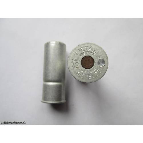 12G R.T.O. GEVELOT METAL BREVETE S.G.D.G. 2 1/4 inch CARTRIDGE  [INERT]