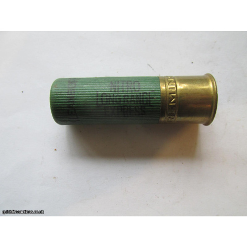 12G R.T.O. REM-UMC KLEANBORE LONG RANGE NITRO EXPRESS BRASS HEAD CARTRIDGE  [INERT]