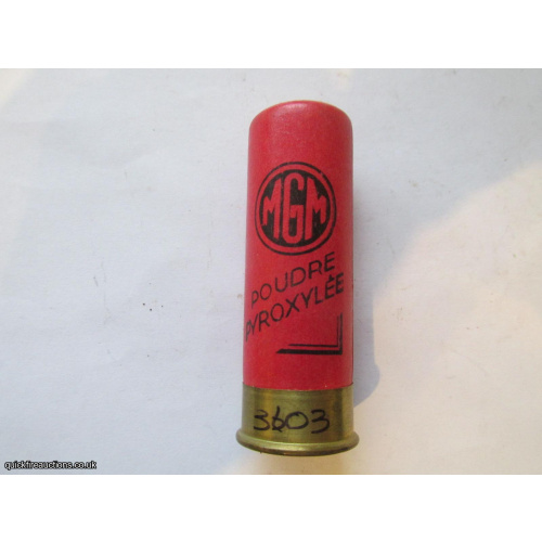 12G R.T.O. M.G.M. POUDRE PYROXYLEE CARTRIDGE  [INERT]