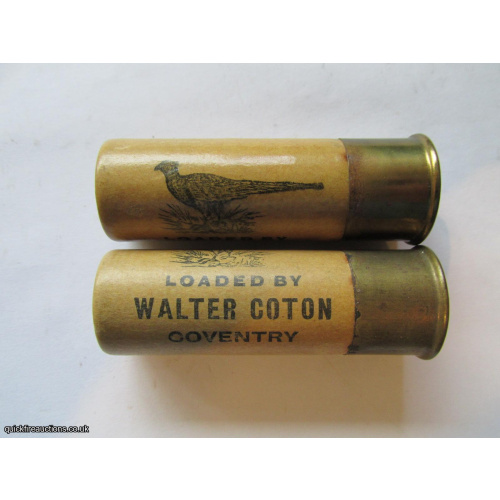 12G R.T.O. WALTER COTON [PHEASANT] KYNOCH NOBEL CARTRIDGE  [INERT]