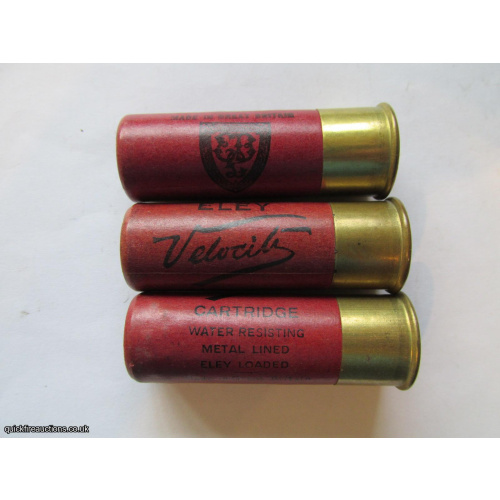 12G R.T.O. ELEY VELOCITY DARK RED CARTRIDGE  [INERT]