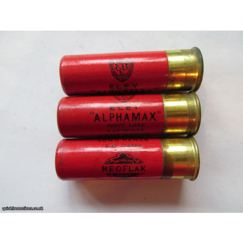 12G R.T.O. 2 3/4 inch ELEY ALPHAMAX HL LR NEOFLAK CARTRIDGE  [INERT]