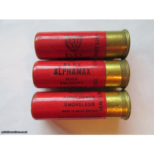 12G R.T.O. ELEY ALPHAMAX 2 3/4 inch HV LR SMOKELESS CARTRIDGE  [INERT]