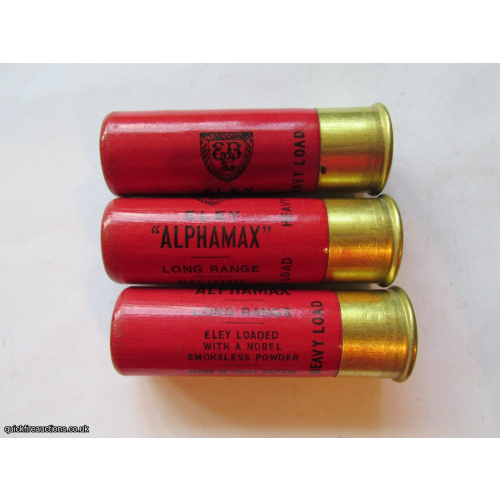 12G R.T.O. ELEY ALPHAMAX 2 3/4 inch NOBEL SMOKELESS  SpSG CARTRIDGE  [INERT]