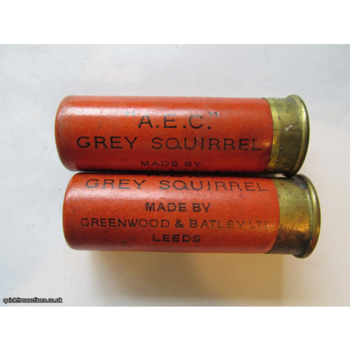 12G R.T.O. GREENWOOD & BATLEY A.E.C. GREY SQUIRREL CARTRIDGE  [INERT]