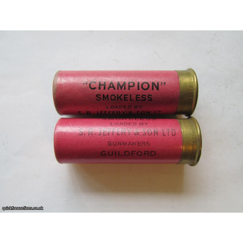 12G R.T.O. S.R. JEFFERY CHAMPION SMOKELESS PINK CARTRIDGE  [INERT]