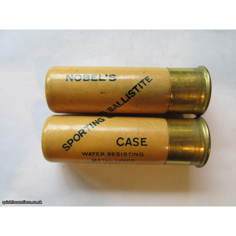 12G R.T.O. NOBEL SPORTING BALLISTITE CASE 2 3/4 inch BLUE PRINT CARTRIDGE  [INERT]