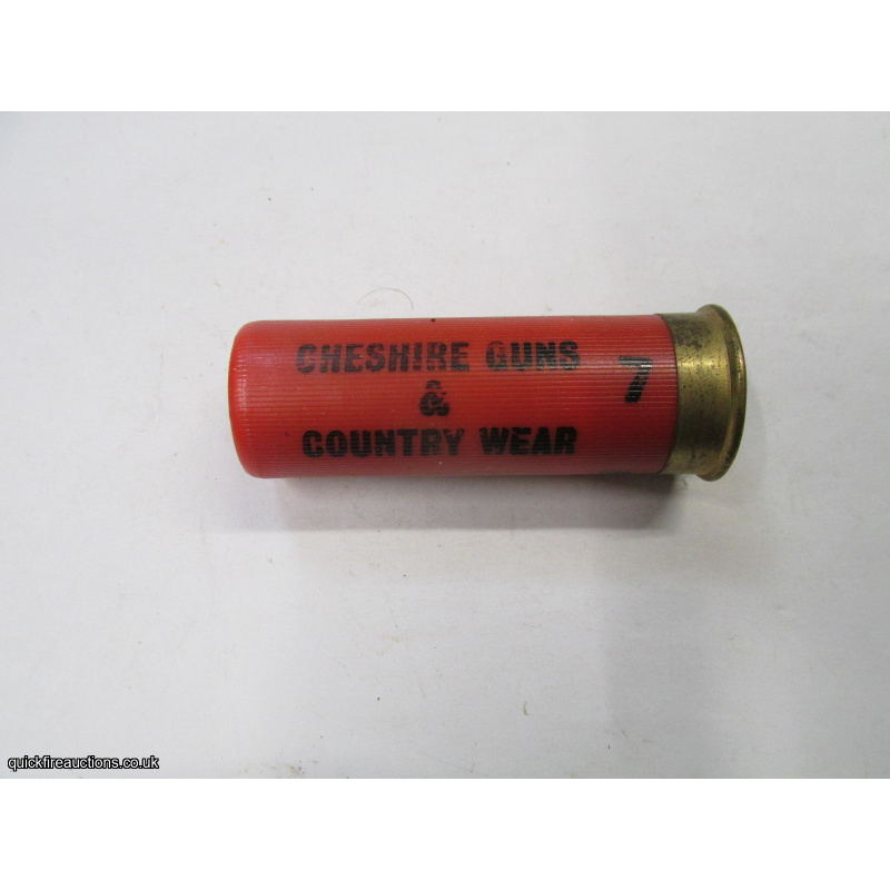 12G CHESHIRE GUNS & COUNTRY WEAR CARTRIDGE [INERT]