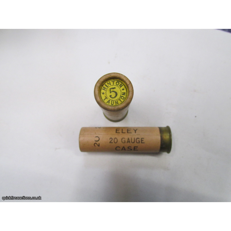 20G R.T.O. TC= HINTON TAUNTON ELEY 20 GAUGE CASE CARTRIDGE  [INERT]
