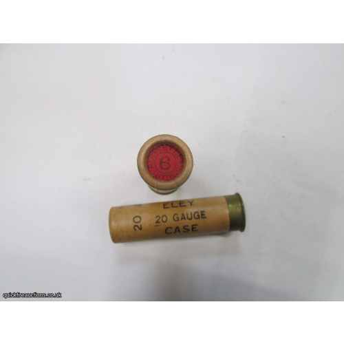 20G R.T.O. TC= AUBREY LEWIS LUTON ELEY 20 GAUGE CASE CARTRIDGE  [INERT]