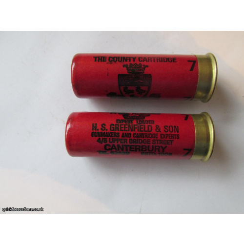 12G GREENFIELDS THE COUNTY DARK RED CARTRIDGE  [INERT]