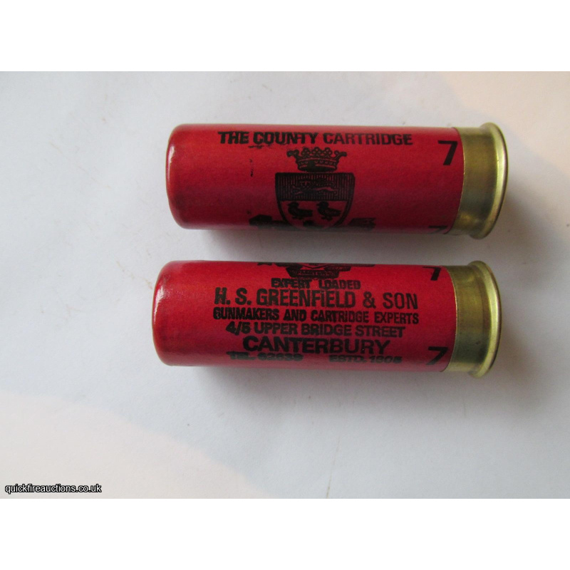 12G GREENFIELDS THE COUNTY DARK RED CARTRIDGE  [INERT]