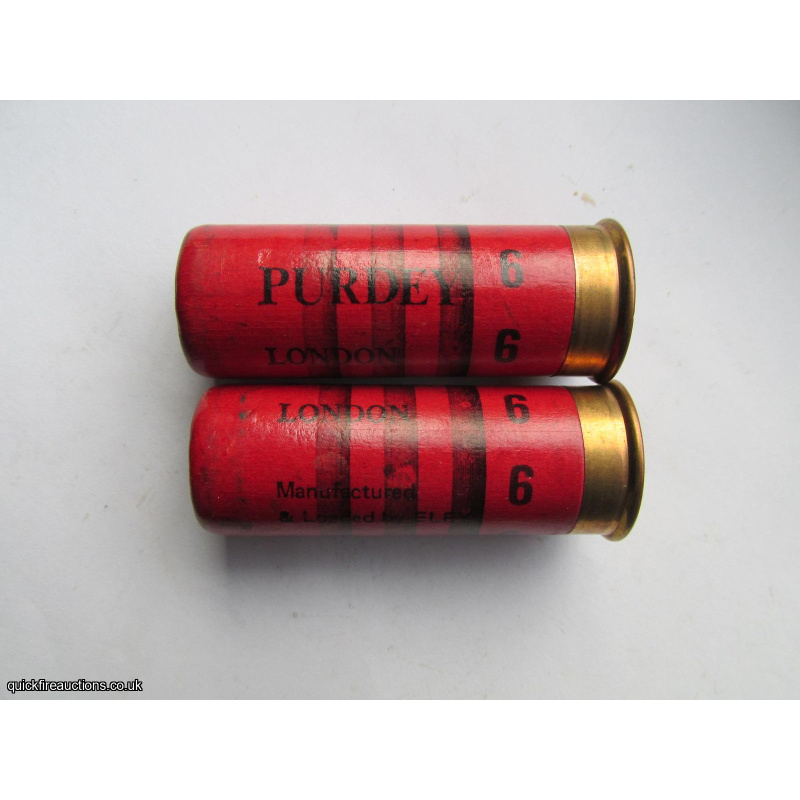 12G PURDEY LONDON 3 X BLACK RINGS  CARTRIDGE  [INERT]