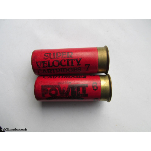 12G POWELL SUPER VELOCITY TYPE 1 7mm BRASS CARTRIDGE  [INERT]