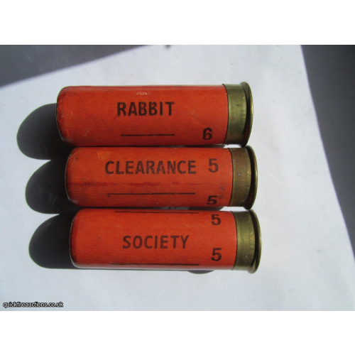 12G  RABBIT CLEARANCE SOCIETY ORANGE CARTRIDGE  [INERT]