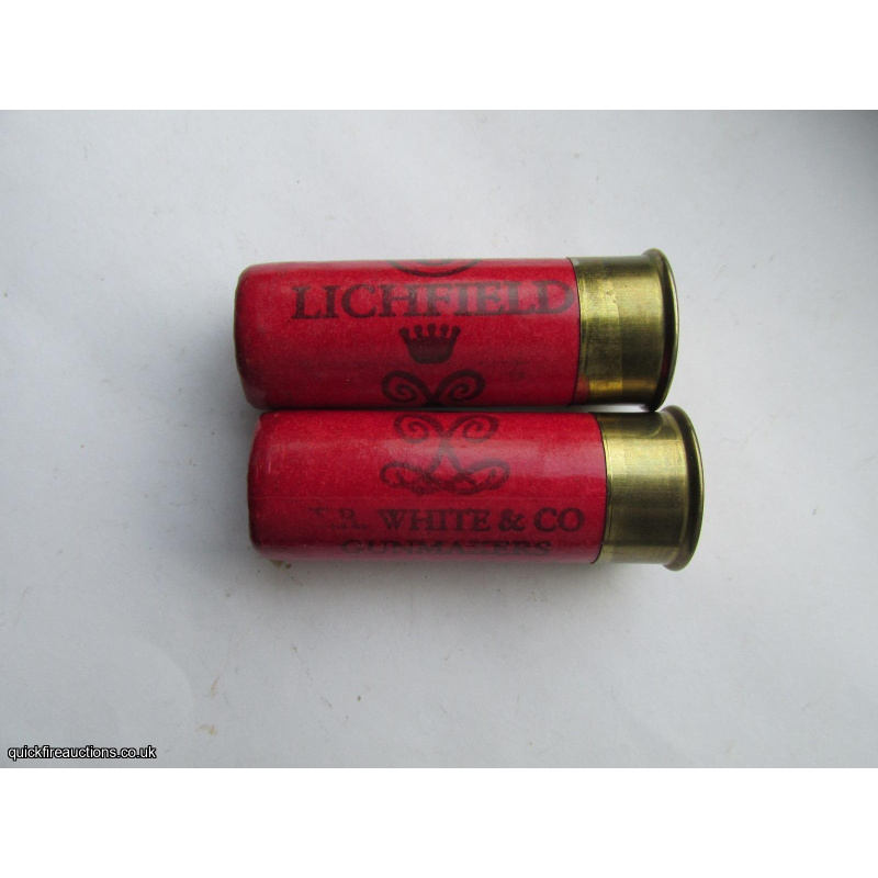 12G WHITE GUNMAKERS LICHFIELD CARTRIDGE  [INERT]