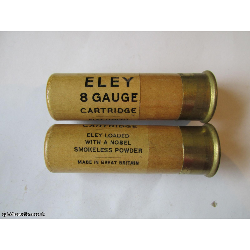8G R.T.O. ELEY 8 GAUGE WHITE 15mm BRASS CARTRIDGE  [INERT]