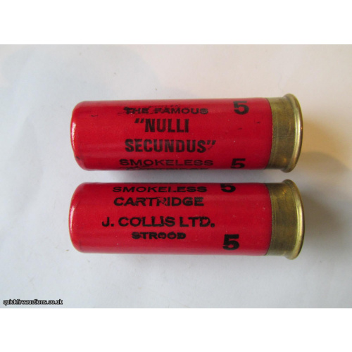 12G COLLIS FAMOUS NULLI SECUNDUS SMOKELESS CARTRIDGE  [INERT]