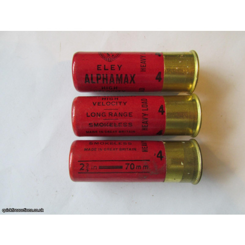 12G ELEY ALPHAMAX HV LR SMOKELESS 2 3/4 inch CARTRIDGE   [INERT]