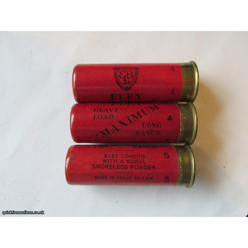 12G ELEY MAXIMUM HEAVY LOAD LR NOBEL SMOKELESS CARTRIDGE  [INERT]