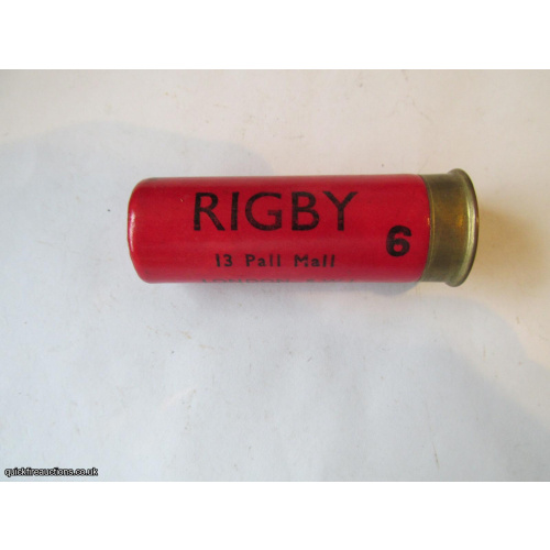 12G  RIGBY PALL MALL RED CARTRIDGE  [INERT]