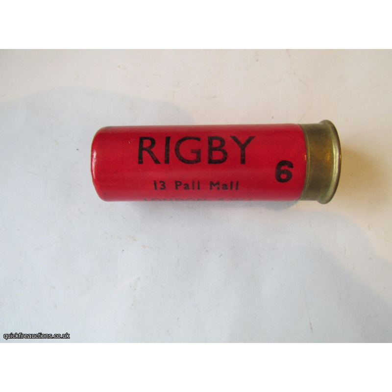 12G  RIGBY PALL MALL RED CARTRIDGE  [INERT]