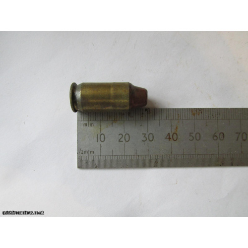 1 X FEDERAL 45 AUTO COPPER FLAT NOSE BULLET INERT