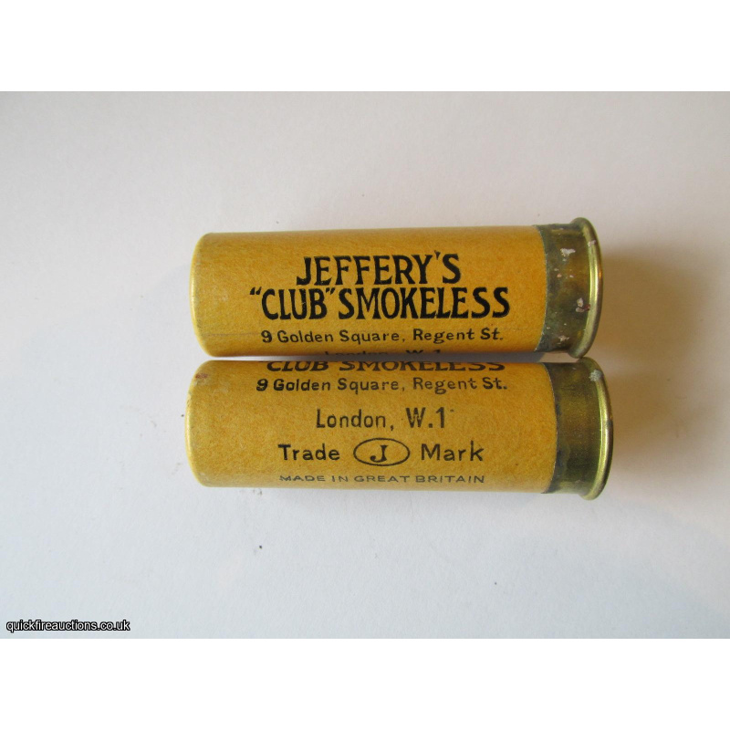 12G R.T.O. JEFFERYS CLUB SMOKELESS BLACK PRINT CARTRIDGE  [INERT]