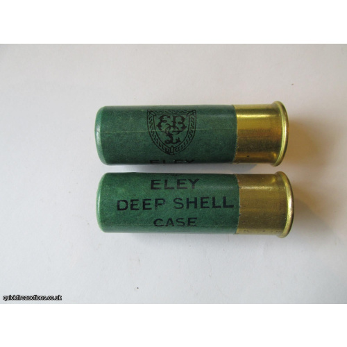 12G R.T.O. ELEY DEEP SHELL CASE DARK GREEN CARTRIDGE  [INERT]