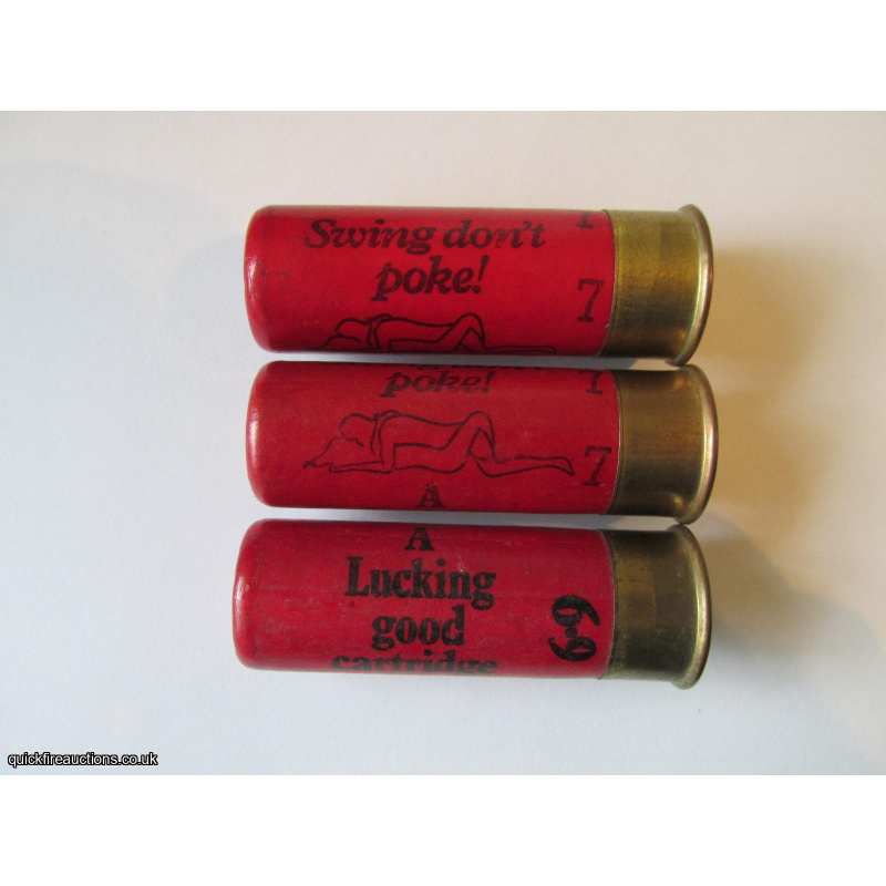 12G SWING DONT POKE LUCKING GOOD 12MM BRASS CARTRIDGE   [INERT]