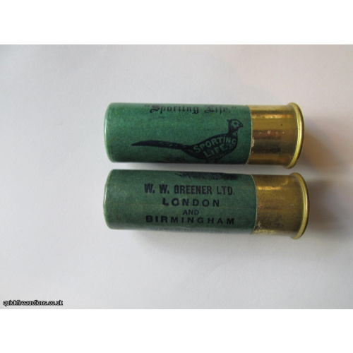 12G R.T.O. W.W. GREENER SPORTING LIFE DARK GREEN CARTRIDGE  [INERT]