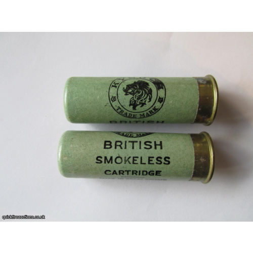 12G R.T.O. KYNOCH BRITISH SMOKELESS GREEN CARTRIDGE  [INERT]
