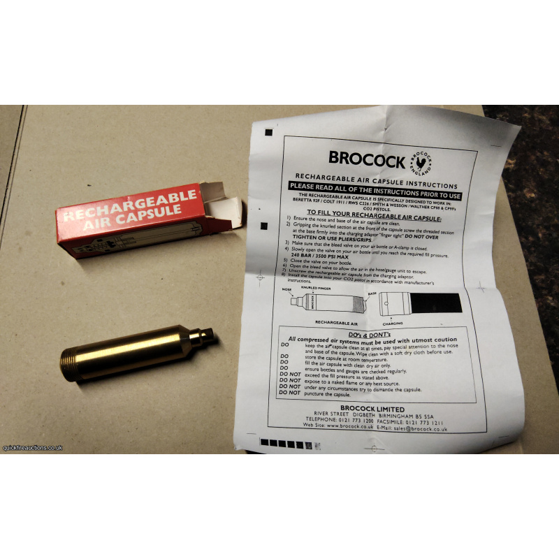 Brocock air cartridge/capsule in box