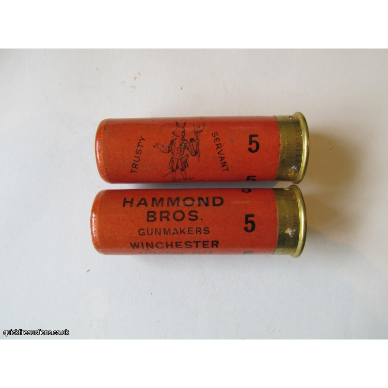 12G HAMMOND BROS THE TRUSTY SERVANT CARTRIDGE  [INERT]
