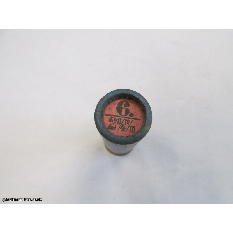 12G R.T.O. M.G.M. MUNITIONS PLAIN TUBE PIN-FIRE CARTRIDGE  [INERT]