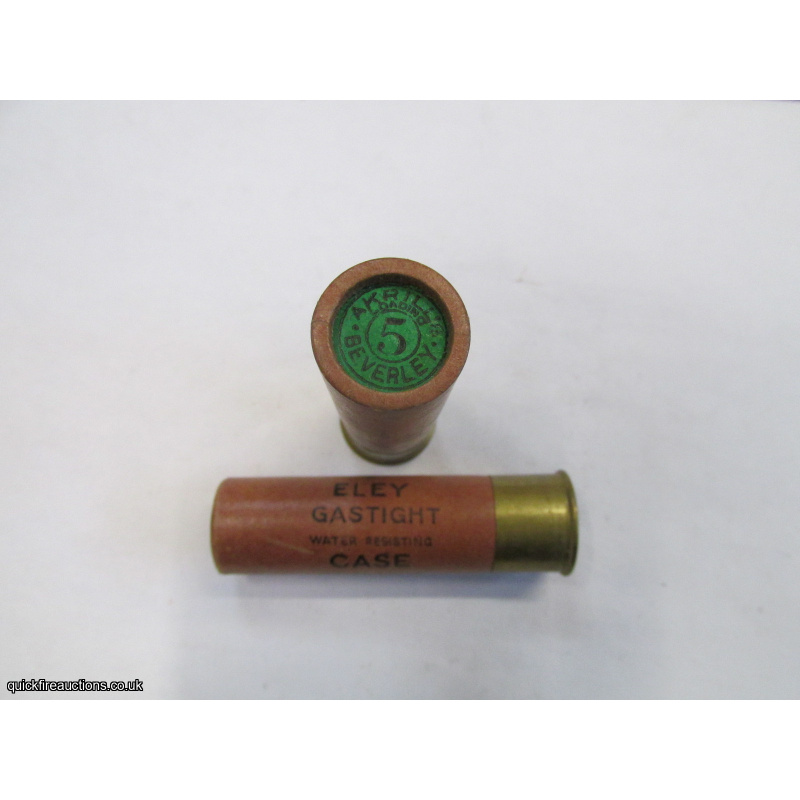 12G R.T.O. 3inch TC= AKRIL BEVERLEY ELEY GASTIGHT CASE CARTRIDGE  [INERT]