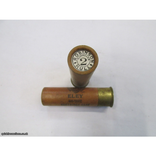 12G R.T.O. 3inch TC= ROBINSON HULL ELEY GAS-TIGHT CASE NOBEL CARTRIDGE  [INERT]