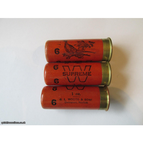 12G WOODS W SUPREME PHEASANT ORANGE CARTRIDGE  [INERT]