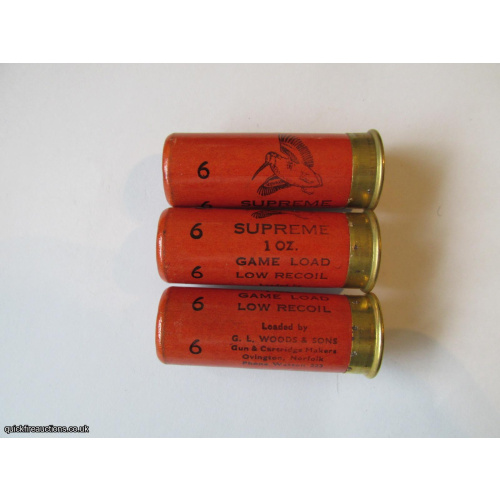 12G WOODS SUPREME GAME LOAD CARTRIDGE  [INERT]