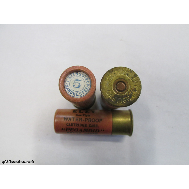 12G R.T.O. TC=T. STENSBY & CO ELEY GAS-TIGHT PEGAMOID LONDON CARTRIDGE  [INERT]