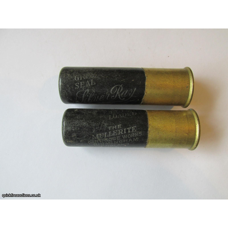 12G R.T.O. MULLERITE 2 3/4inch GREY SEAL SILVER RAY 25MM BRASS  CARTRIDGE  [INERT]