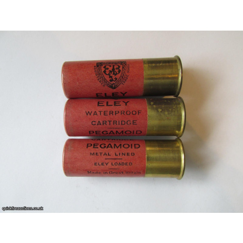 12G R.T.O. ELEY  WATERPROOF CARTRIDGE PEGAMOID CARTRIDGE  [INERT]