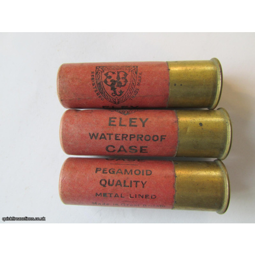 16G R.T.O. ELEY WATERPROOF CASE PEGAMOID QUALITY NOBEL CARTRIDGE  [INERT]