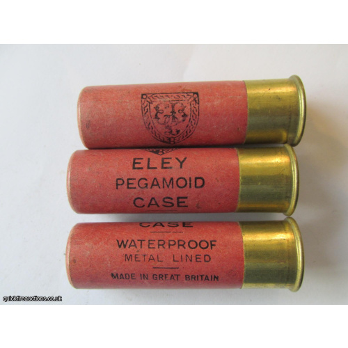 16G R.T.O. ELEY PEGAMOID CASE WATERPROOF METAL LINED CARTRIDGE  [INERT]