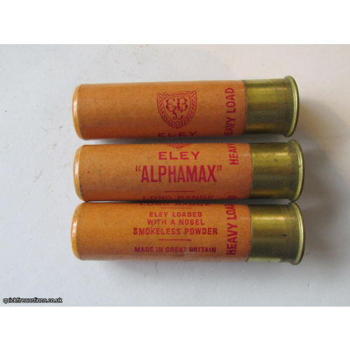 20G R.T.O. ELEY ALPHAMAX NOBEL SMOKELESS RED PRINT CARTRIDGE  [INERT]