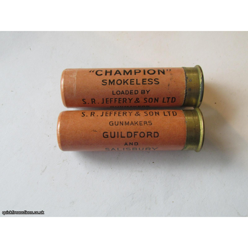 20G R.T.O. S.R. JEFFERY CHAMPION SMOKELESS SALISBURY CARTRIDGE  [INERT]